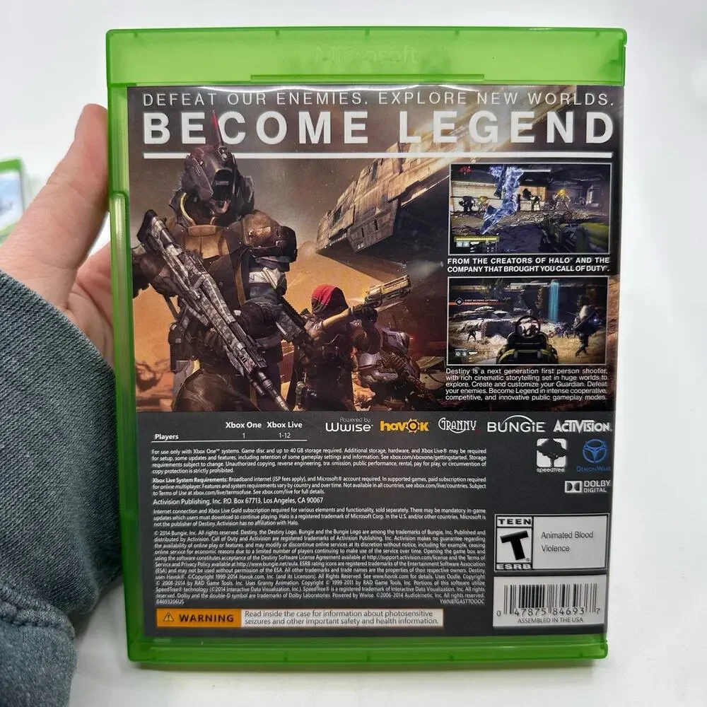 Xbox One Set of 2 - Project Spark & Destiny Digital Sci-Fi Animated Video Games